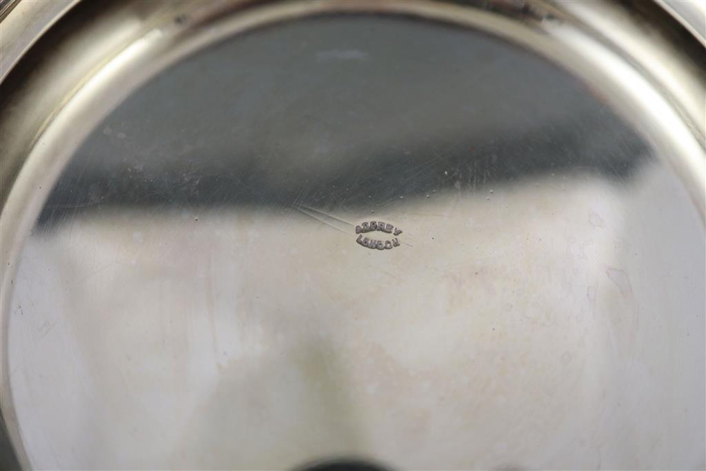 A George VI pierced silver pedestal dish, by Asprey & Co Ltd,
